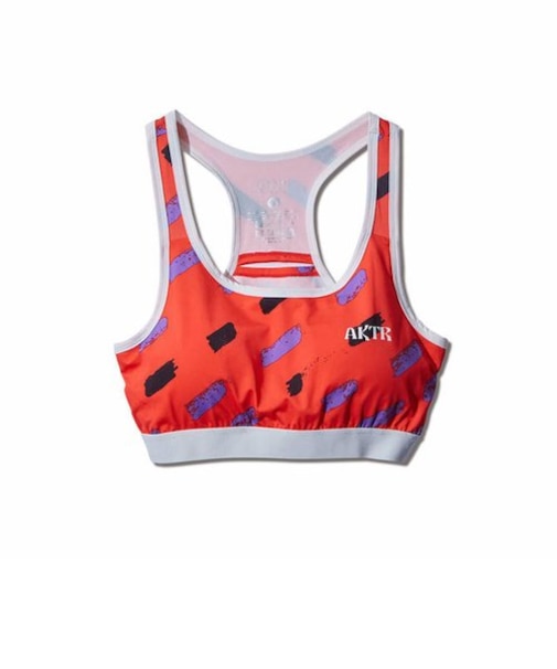 220-086021　W BRUSH STROKES SPORTS BRA　RED　618655-0002