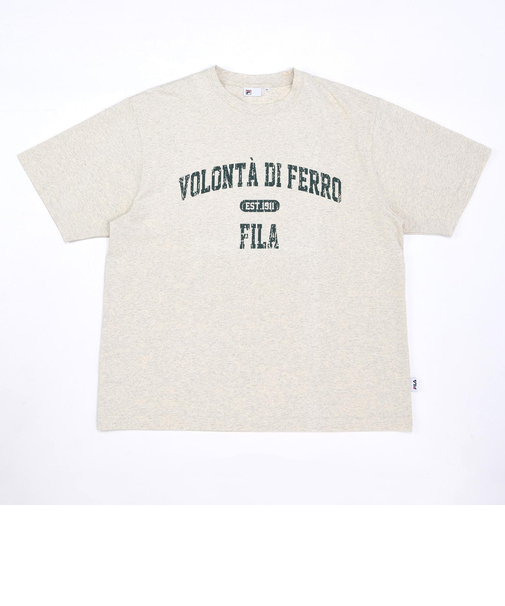 FM6496　U FILA collegeTEE　oatmeal　664954-0002