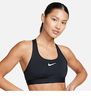 DX6822　W SWSH MED SPT BRA　010BLACK/WHITE　668330-0001