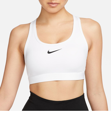 DX6822　W SWSH MED SPT BRA　100WHITE/BLACK　668330-0002