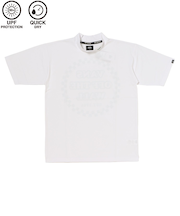 123K1040201　M CHECKER CIRCLE MOCKNECK TEE　WHITE　665781-0001
