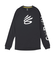 1381786　M CURRY TECH LOGO LS T-SHIRTS　001BLK/WHT　668906-0001