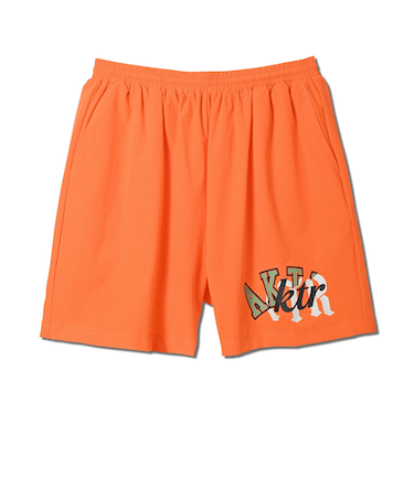123-017002　MIXTURE LOGO SHORT WIDE PANTS　ORANGE　669023-0002