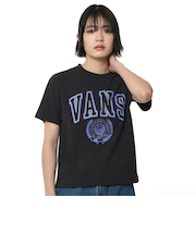 123K3010200　W College SHORT S TEE　INK BLACK　665911-0001