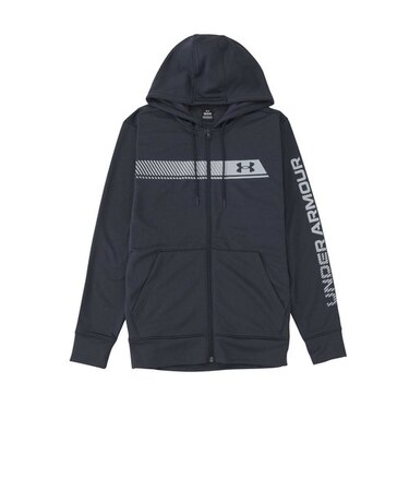 1381329　M UA ARMOUR FLEECE BAR LOGO FZ　001BLK　668903-0001