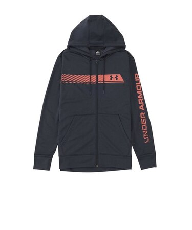 1381329　M UA ARMOUR FLEECE BAR LOGO FZ　002BLK/BEA　668903-0002