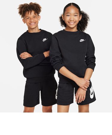 FD3006　K CLUB FLC CREW LS LBR　010BLACK/WHITE　671955-0001