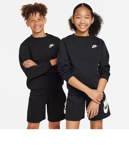 FD3006　K CLUB FLC CREW LS LBR　010BLACK/WHITE　671955-0001