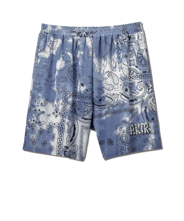 223-035002　PAISLEY TIEDYE 6.5-INCH SHORTS　BLUE　676127-0001