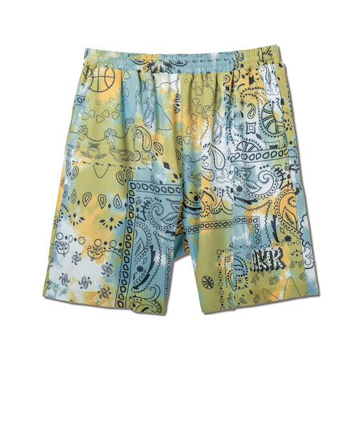 223-035002　PAISLEY TIEDYE 6.5-INCH SHORTS　GREEN　676127-0002