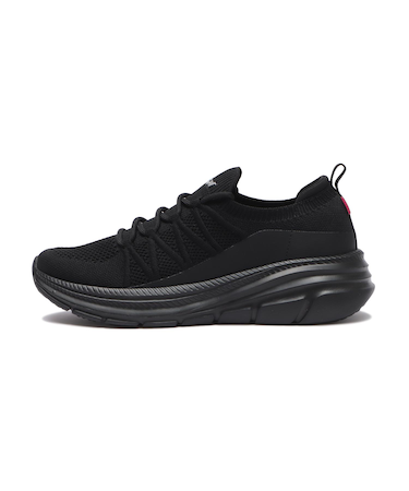 W1034　PL KNIT LACE　BLACK　672205-0001