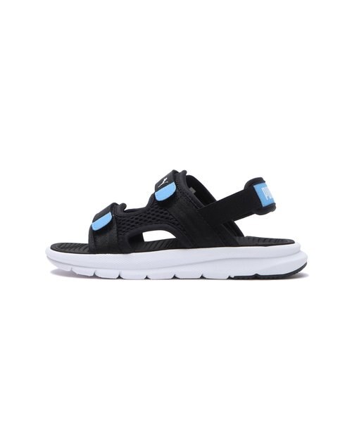 389147 17-21 EVOLVE SANDAL PS *10BLK/T.BLUE 674966-0001