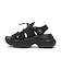 399022　CILIA WEDGE SANDAL　*03BLACK　675973-0003