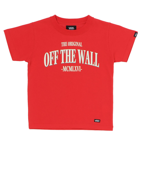 124R5010300　K COLLEGE LOGO BOYS SS TEE　RED　673711-0002