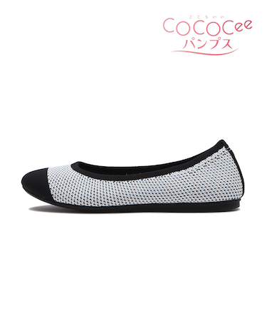 W5043　ROUND KNIT　WHITE/BLACK　672707-0002