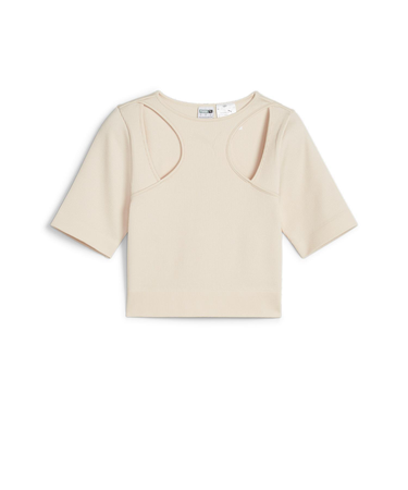 627875　W DARE TO MUTED MOTION TEE　68S.ALMOND　679037-0001