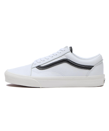 VN0007NTYB2　OLD SKOOL　LEATHER WHT/BLK　674360-0001