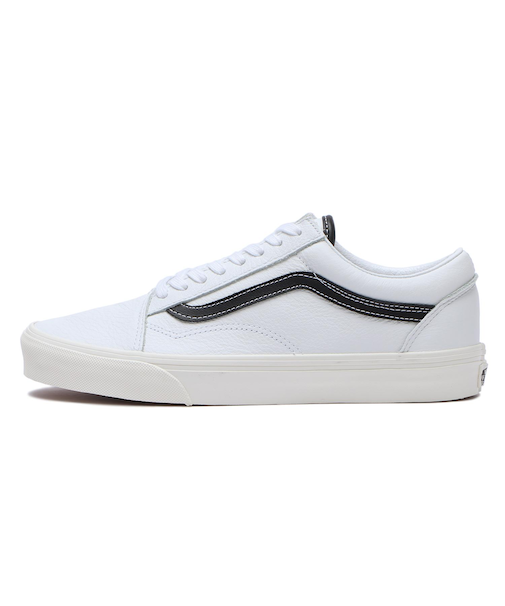 VN0007NTYB2　OLD SKOOL　LEATHER WHT/BLK　674360-0001