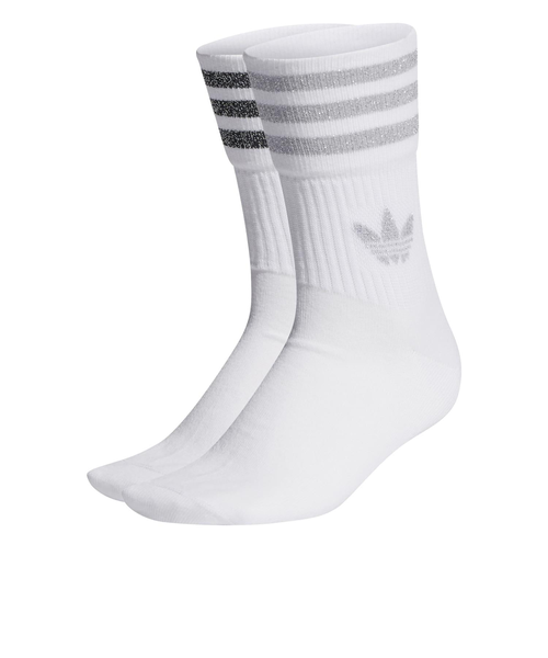 HC9561 W GLT CREW SOCK 2P WHT/GRY/BLK 682972-0001