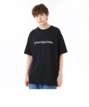 124K1011700　M EMB LETTERED SS TEE　BLACK　682620-0002