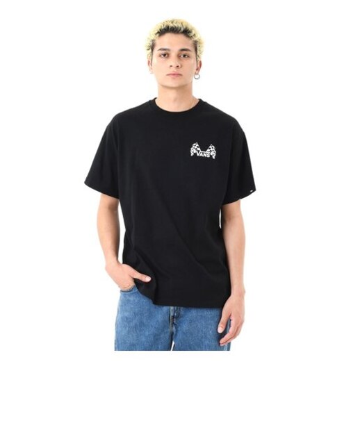 124K1012800　M Checket Flags TEE　BLACK　682622-0002