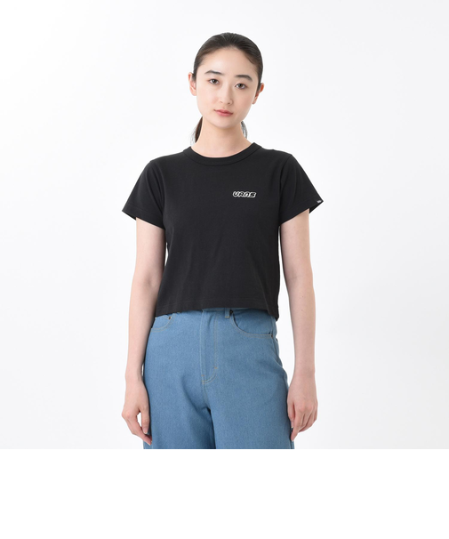 124K3010300　W cropped T-shirt　BLACK　682605-0002
