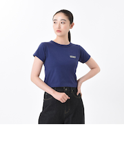 124K3010300　W cropped T-shirt　NAVY　682605-0003