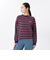 124K3021200　W border long sleeve T-shirt　PINK　682614-0001
