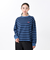 124K3021200　W border long sleeve T-shirt　BLUE　682614-0002