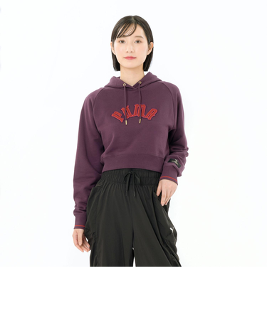 629083　W CL PLAY.PARIS. RELAXED HOODI　44MIDNIGHT PLUM　684001-0003