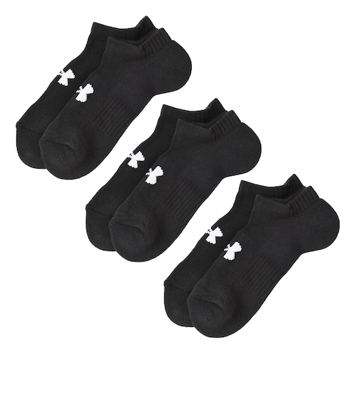 1386313　U UA TC 3pk No Show　001BLK/BLK/WHT　684406-0001
