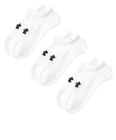1386313　U UA TC 3pk No Show　100WHT/WHT/BLK　684406-0002