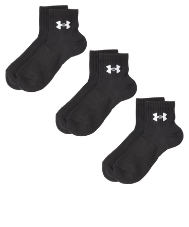 1386372　U UA TC 3pk Qtr　002BLK/BLK/WHT　684407-0001