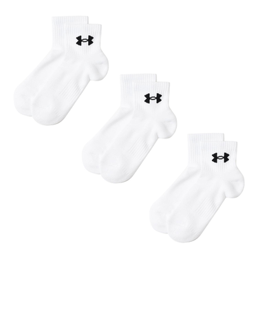 1386372　U UA TC 3pk Qtr　101WHT/WHT/BLK　684407-0002