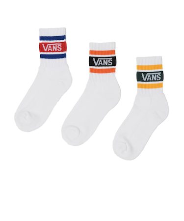124K7210700　MULTI LINE 3PACK QUARTER SOCKS　MULTI　682211-0001