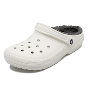 203591-10M　CLASSIC LINED CLOG　WHITE/GREY　593840-0001