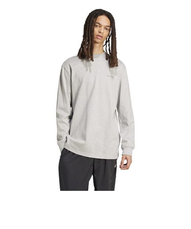 IX9639　M LS MOCK NECK　MEDIUMGREYHEATH　682586-0001