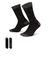 HM5873　U 2P-200 SWSH SOCKS　901BLK/DGRY　690335-0001