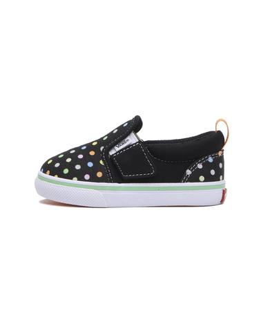 V98TDL DOT　12-165(H) SLIP ON　BLK/MLT DOT　686714-0001