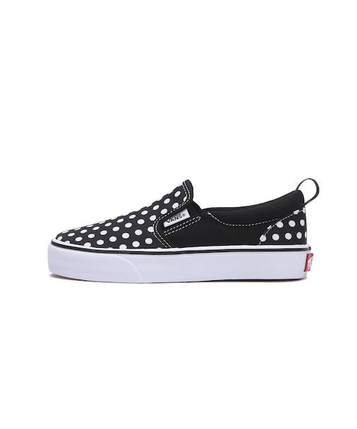 V98PS DOT　17-22(H) SLIP ON　BLK/WHT DOT　686825-0001