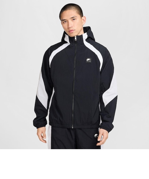 HJ0635　M AIR WVN JKT　010BLK/WHT　690257-0001