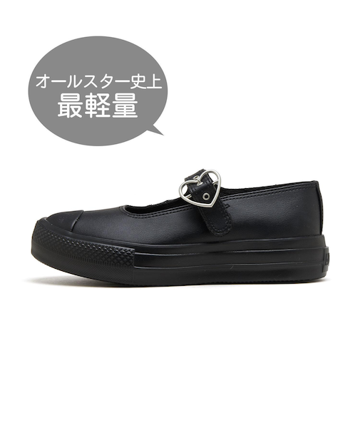 31314011　AS LT PLTS MJ HEARTBUCKLE OX　BLACK　690494-0001