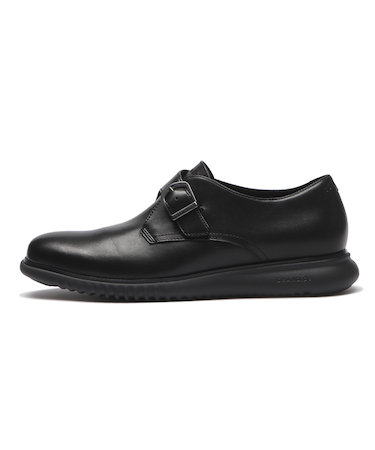 C41933　2.ZEROGRAND MONK STRAP　*BLACK / BLACK　696216-0001