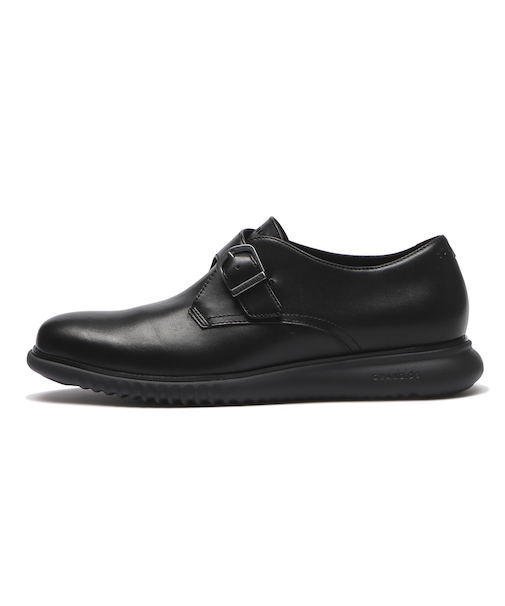 C41933　2.ZEROGRAND MONK STRAP　*BLACK / BLACK　696216-0001