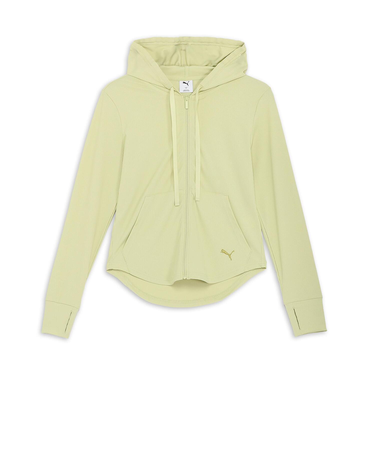 686931　W SUMMER RIB FZ HOODIE　37P.GREEN　691250-0002