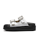 JE-2252　DOUBLE BELT PLATFORM SANDALS　SILVER　694469-0002