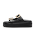 JE-2252　DOUBLE BELT PLATFORM SANDALS　BLACK　694469-0001