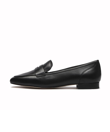 W32637　W TARESE SOFT LOAFERS　BLACK LTR　696281-0001