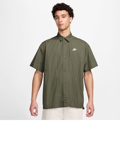 HJ2027　M CLB SS BTN SHIRT OS　222MDOLIV/WHT　695660-0001