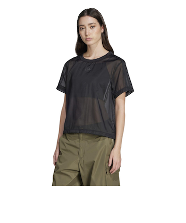 JN6132　W SHEER 3ST TEE　BLACK　689992-0001